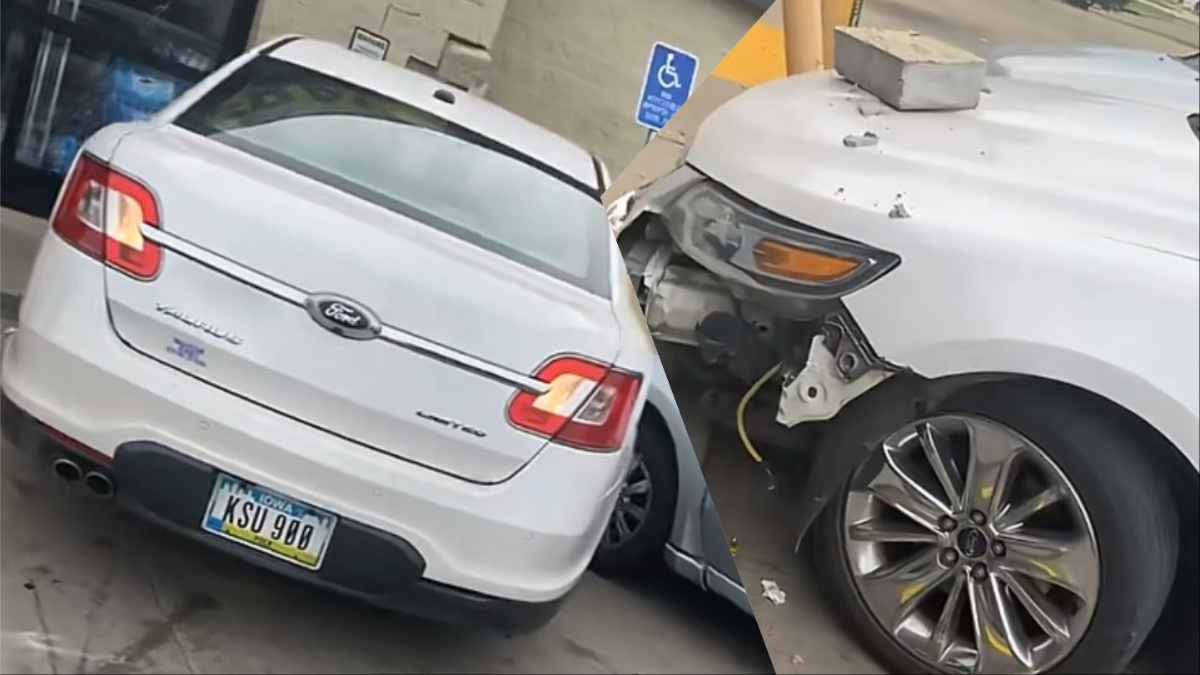 Iowa Driver Forgets How To Park Their Car