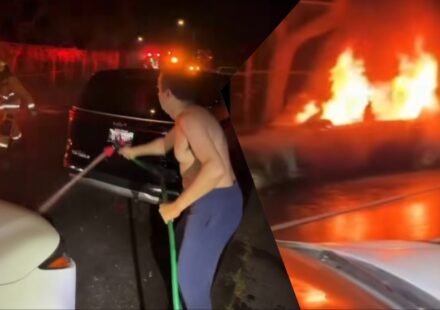 California Man Fights Flames