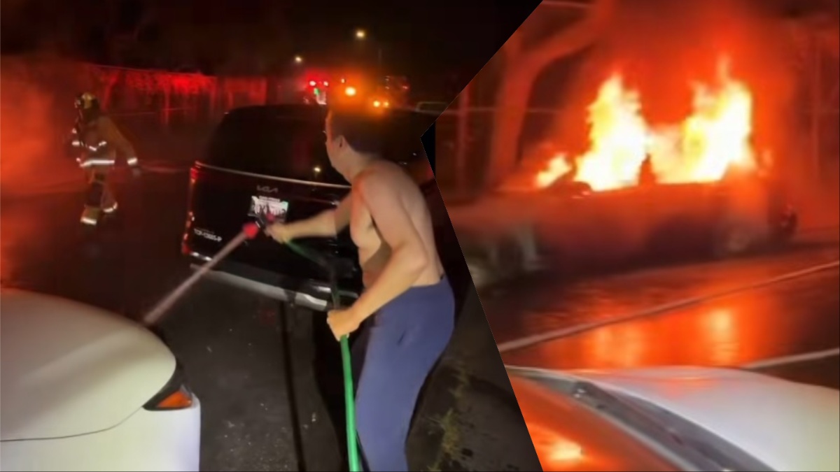 California Firefighters Get Some ‘Wholesome’ Help Amid Massive Vehicle Inferno: ‘Thank You For Your Service’ California Man Fights Flames