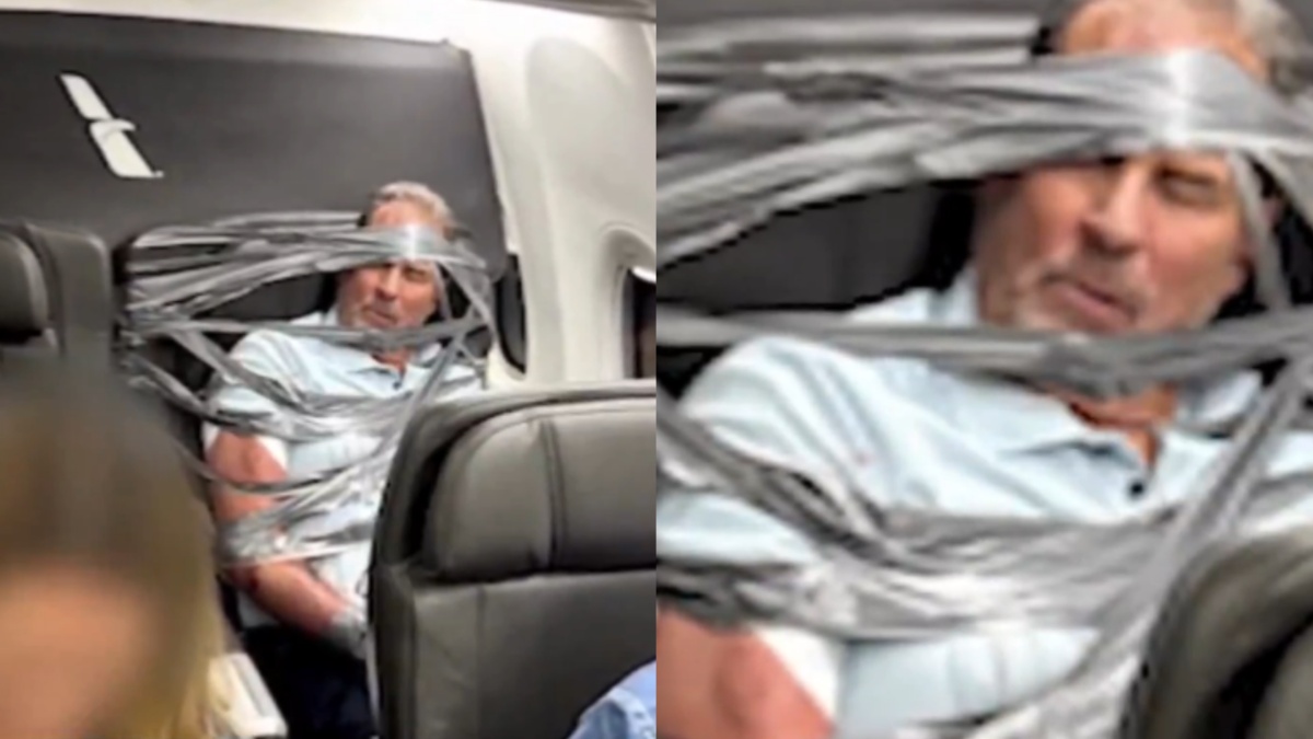 Unruly aircraft passenger restrained on American Airlines flight